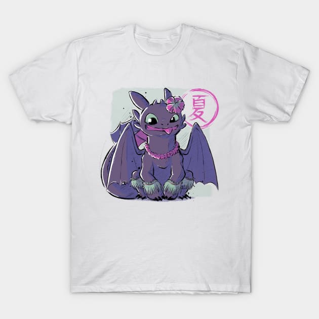 Summer Toothless T-Shirt by xMorfina